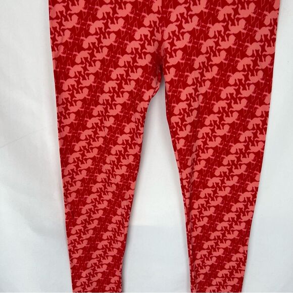 LuLaRoe Valentine's Day Cupid One Size Leggings - Picture 5 of 8